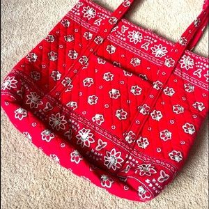 red vera bradley bandana bag (large)